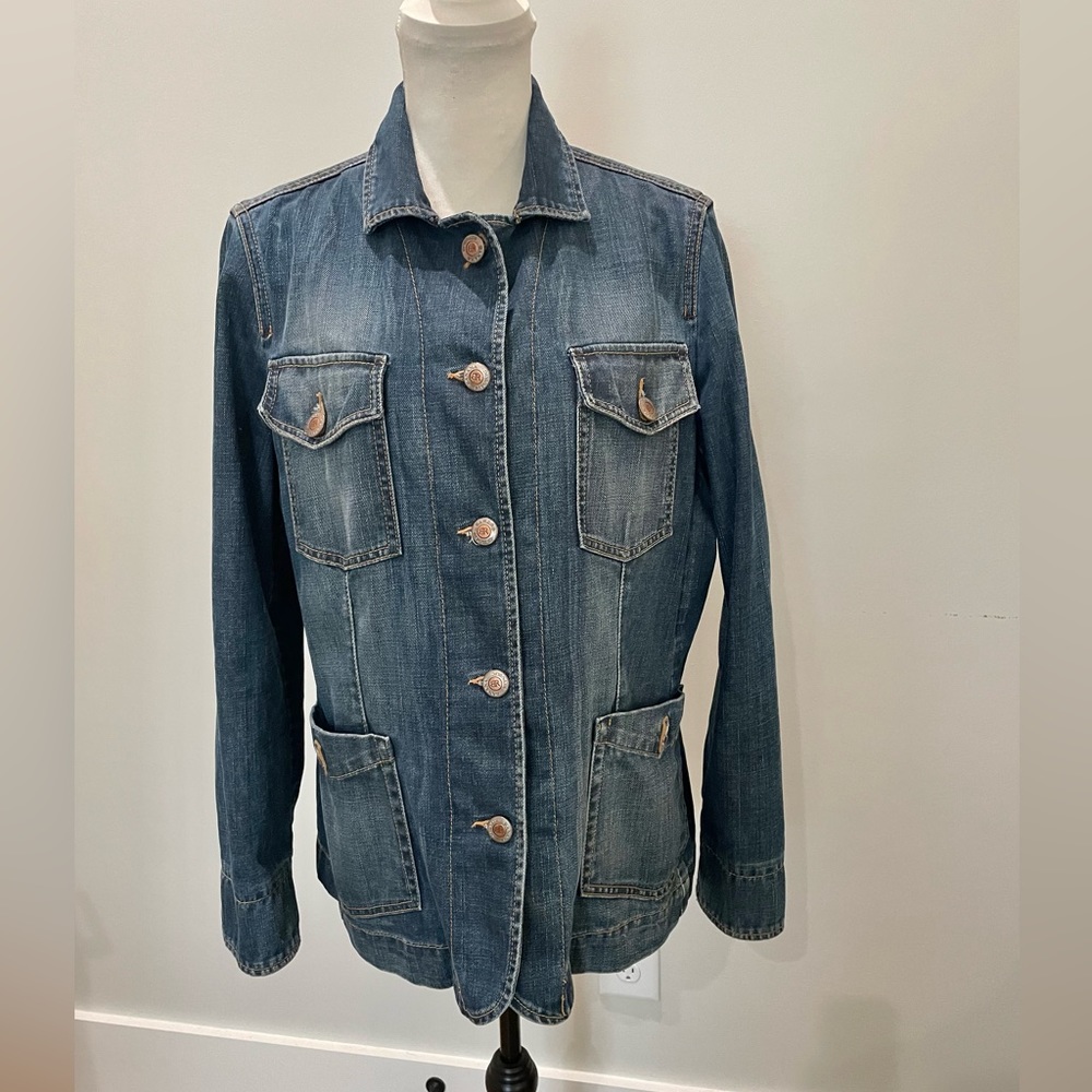 Banana Republic medium wash denim blazer style jacket